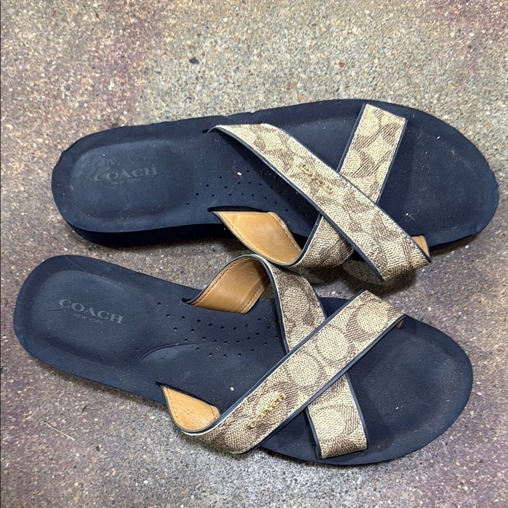 Coach Monogram Slide Sandals - Picture 2 of 4